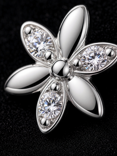 Daisy Moissanite Earrings