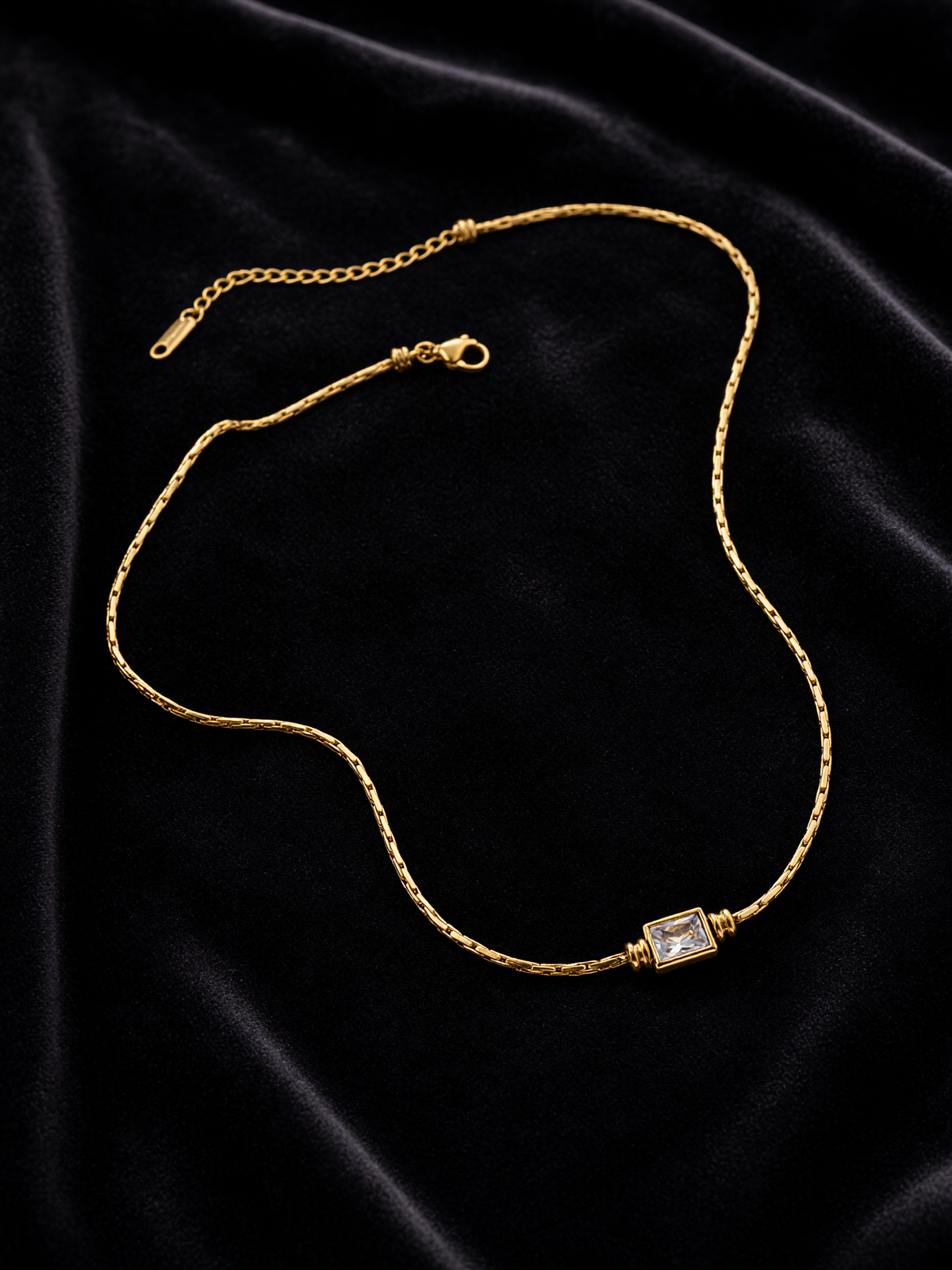 Square Crystal Necklace