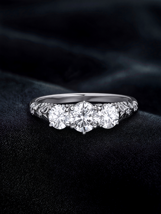 Aurora Moissanite Ring