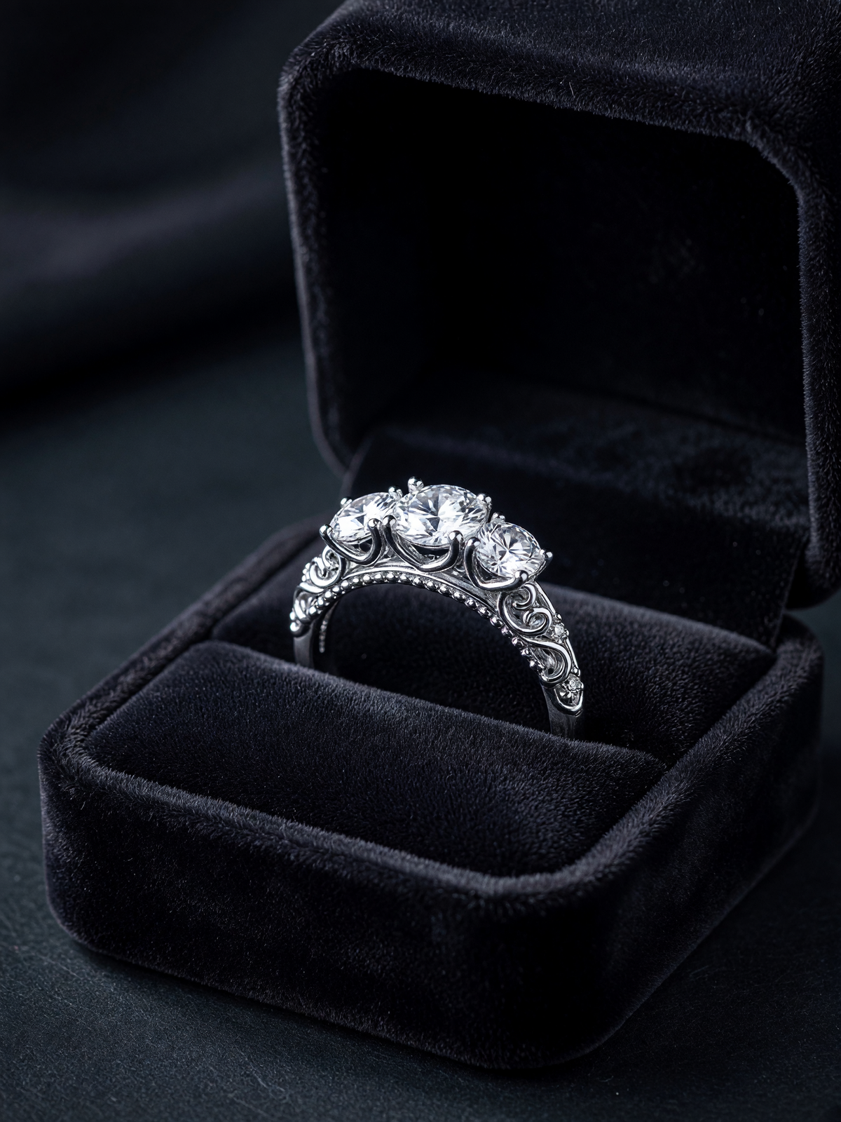 Aurora Moissanite Ring