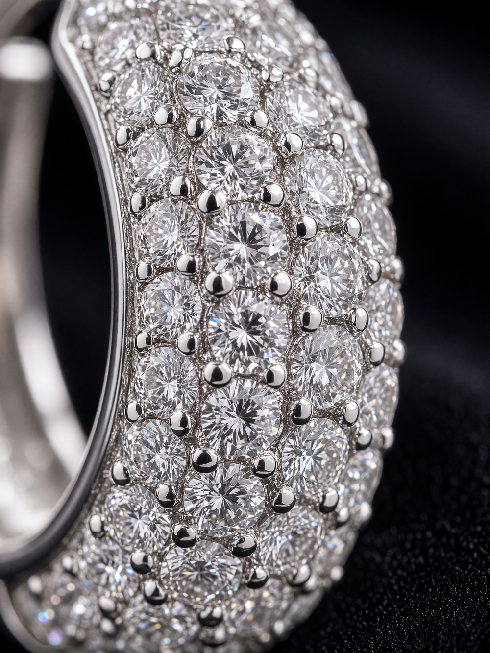 Pavé Moissanite Hoops
