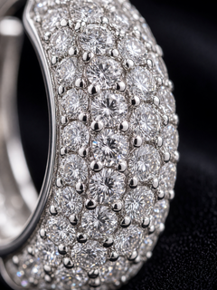 Pavé Moissanite Hoops