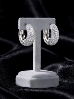 Pavé Moissanite Hoops